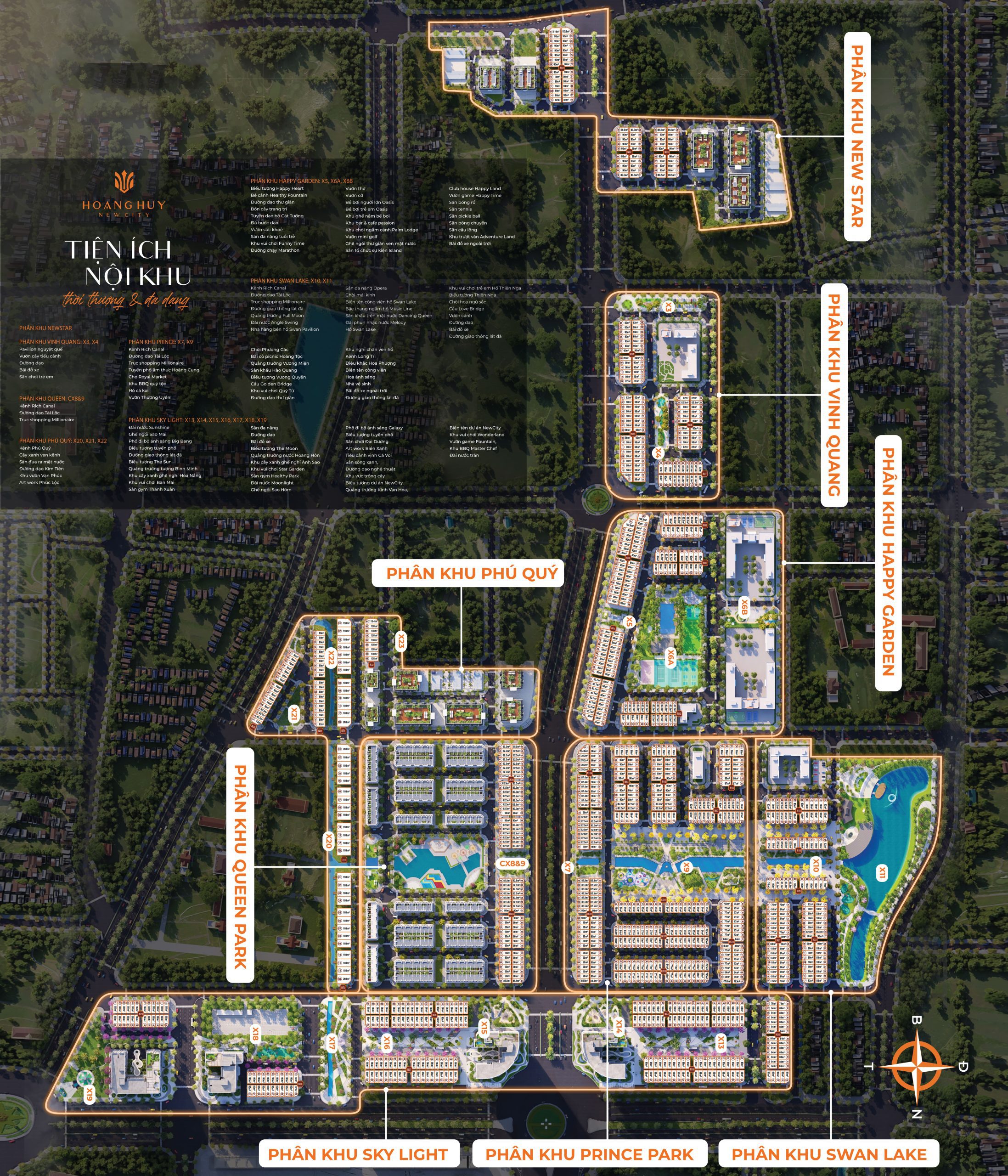 Mặt bằng 3D tổng thể Hoàng Huy New City